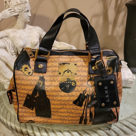 L.A.M.B. Trompe L'oeil Satchel Love Angel Music Baby Bag Designer Celebrity #366 - Picture 1 of 14